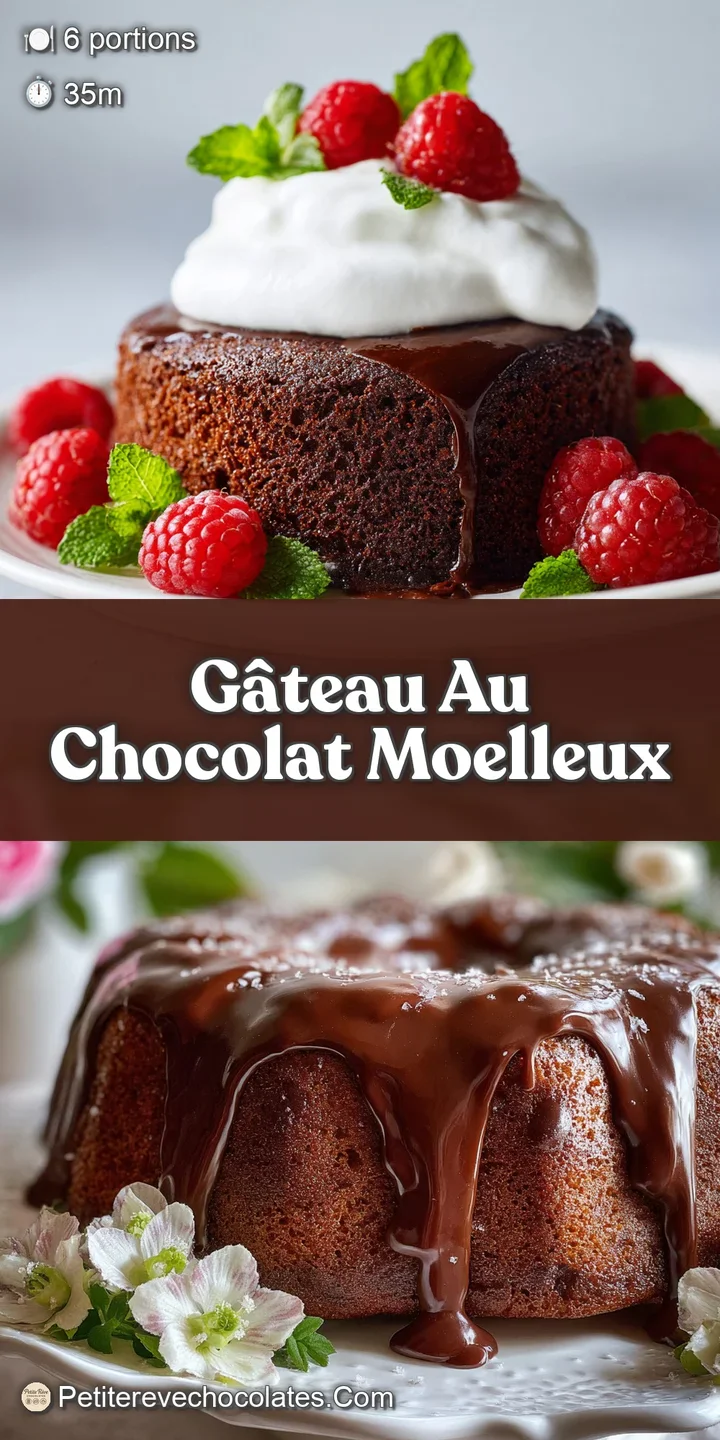 Close-up of a moist chocolate cake revealing its dense texture, with a slightly cracked surface that invites a delicious b...