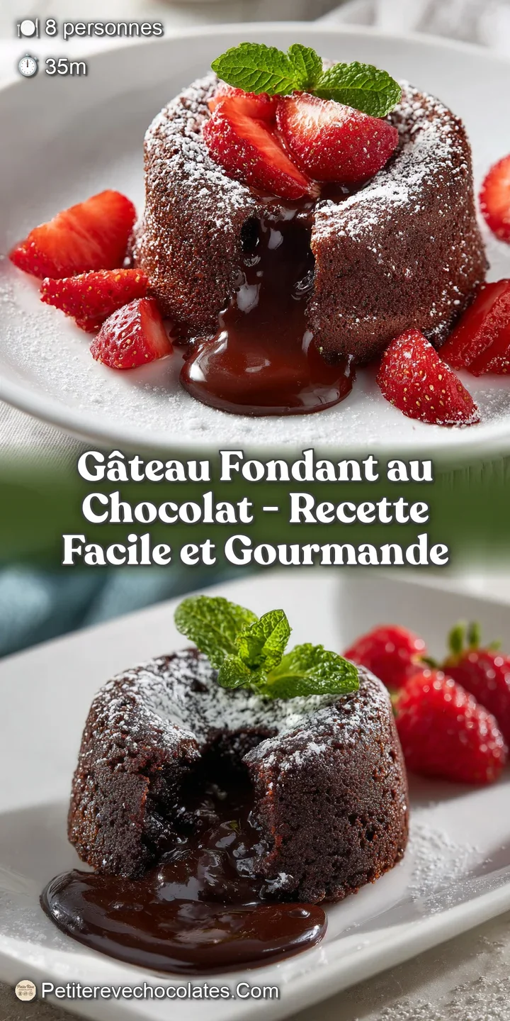 A close-up reveals the luscious, molten chocolate core of a dark cake, its glossy texture inviting a taste, with a hint of...