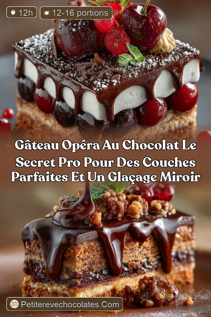 G&acirc;teau Op&eacute;ra au chocolat Le secret pro pour des couches parfaites et un gla&ccedil;age miroir