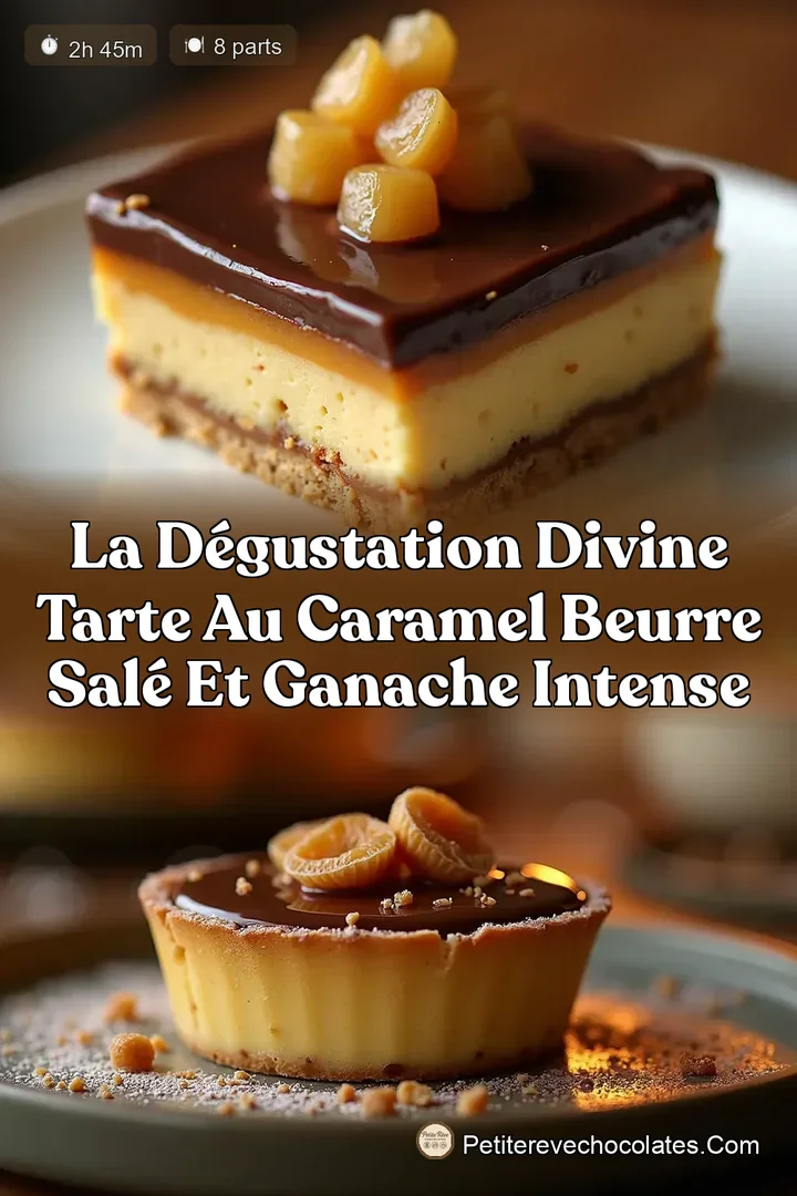 La Dégustation Divine Tarte au Caramel Beurre Salé et Ganache Intense