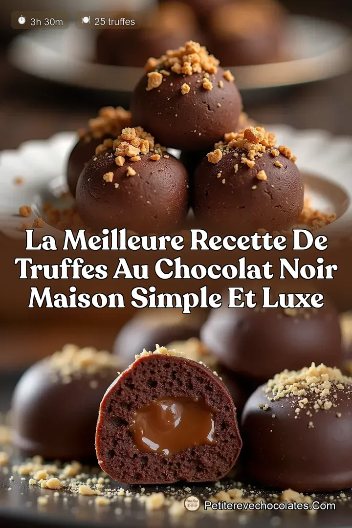 La Meilleure Recette de Truffes au Chocolat Noir Maison Simple et Luxe