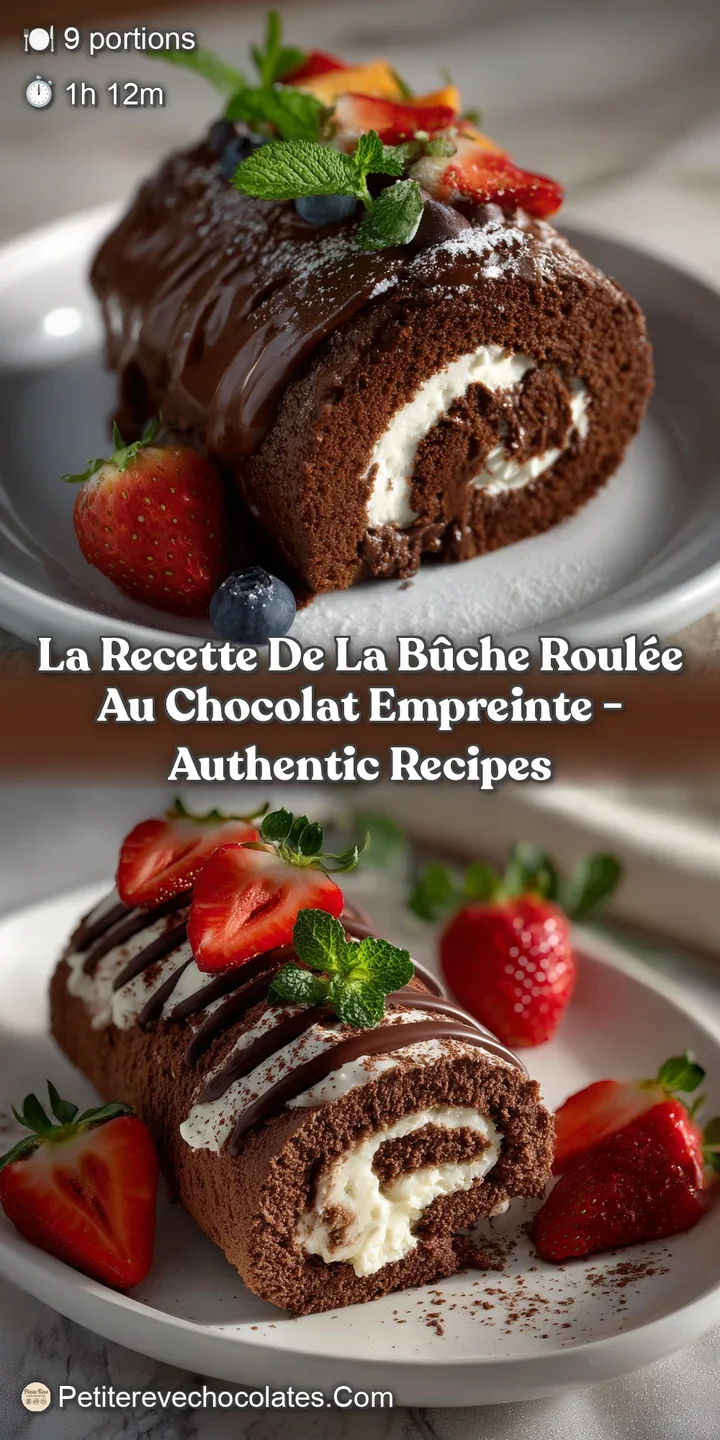 Close-up of a chocolate cake roll with a soft, moist biscuit, revealing the creamy filling's smooth texture, delicious cho...