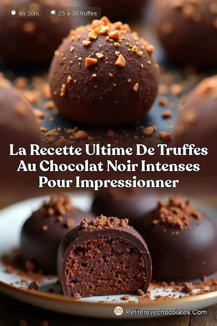 La Recette Ultime de Truffes au Chocolat Noir Intenses pour Impressionner