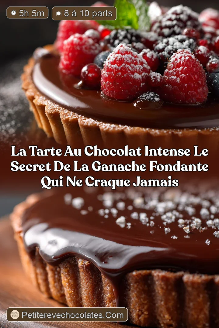 La Tarte au Chocolat Intense Le secret de la ganache fondante qui ne craque jamais