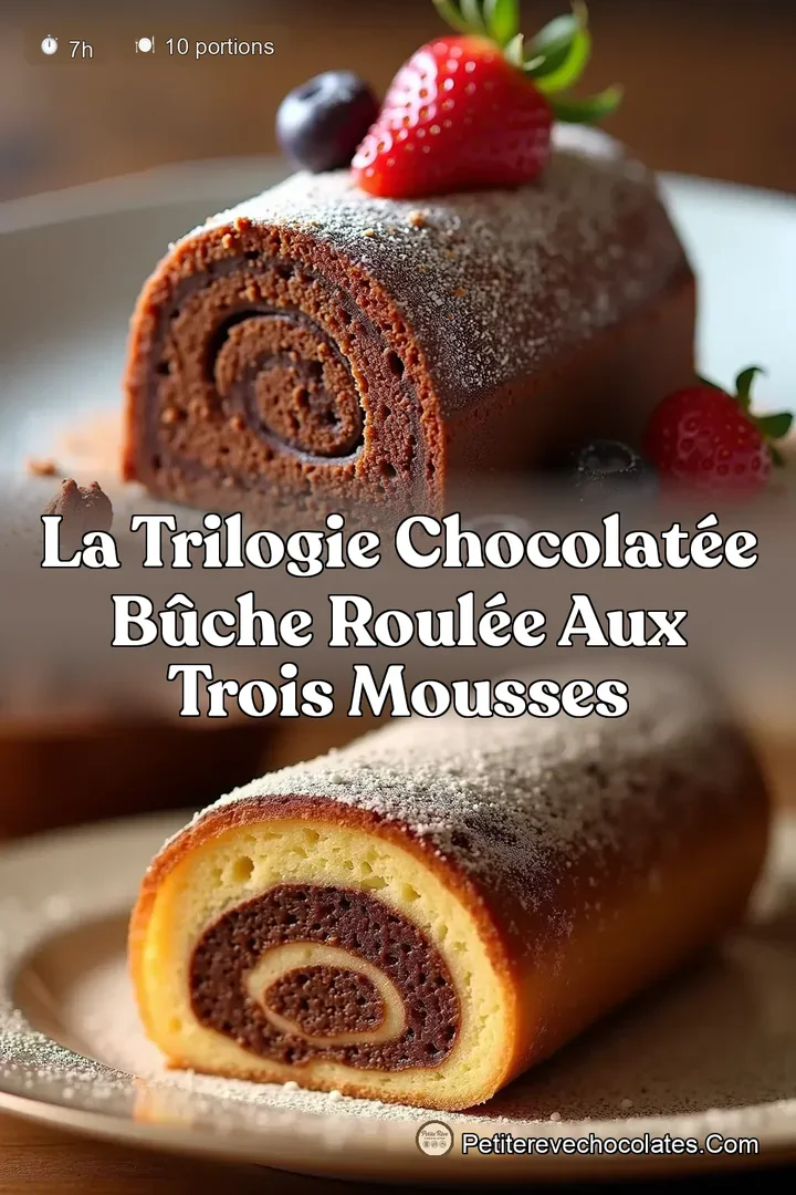 La Trilogie Chocolatée Bûche Roulée aux Trois Mousses