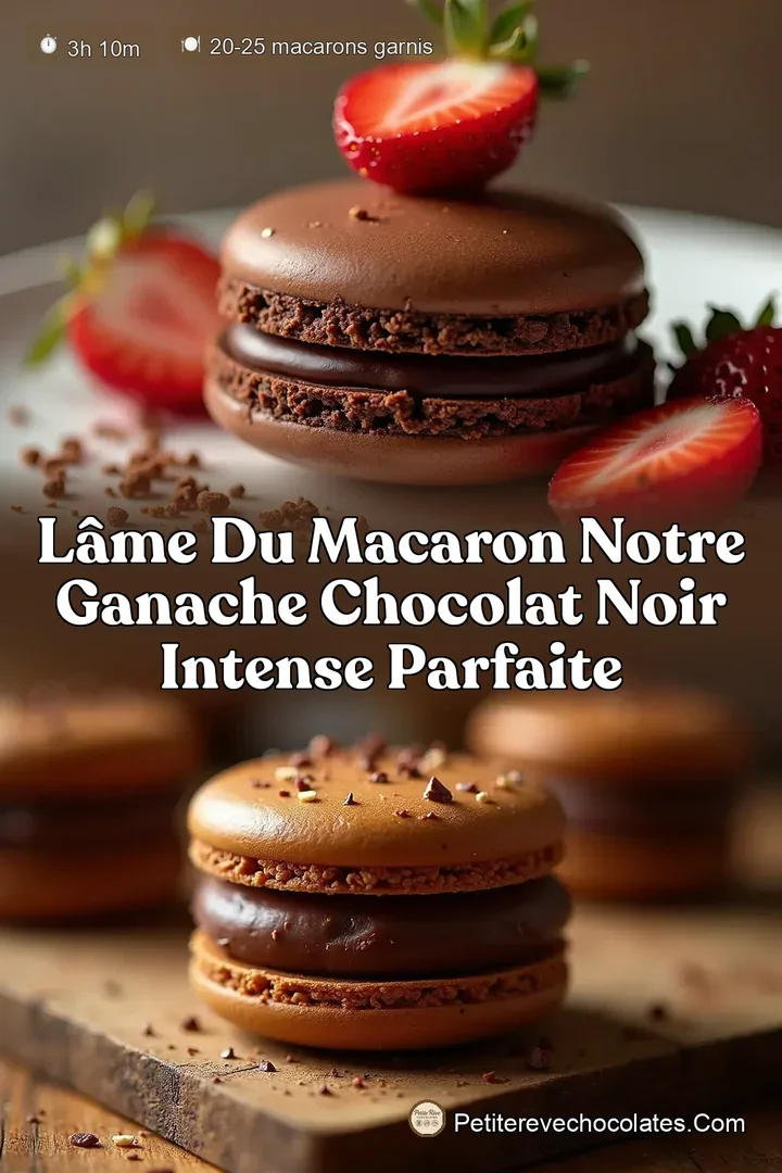 LÂme du Macaron Notre Ganache Chocolat Noir Intense Parfaite