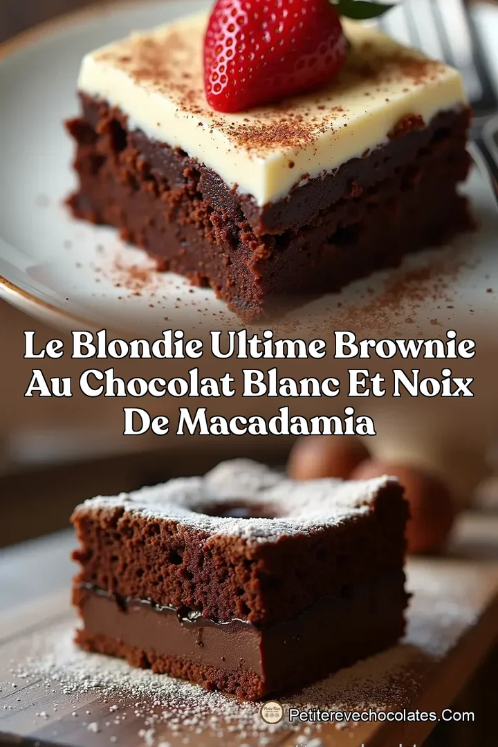 Le Blondie Ultime Brownie au Chocolat Blanc et Noix de Macadamia