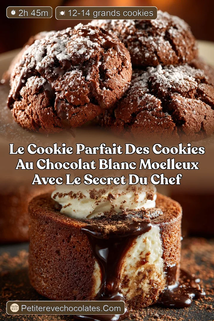 Le cookie parfait des Cookies au Chocolat Blanc moelleux avec le secret du chef