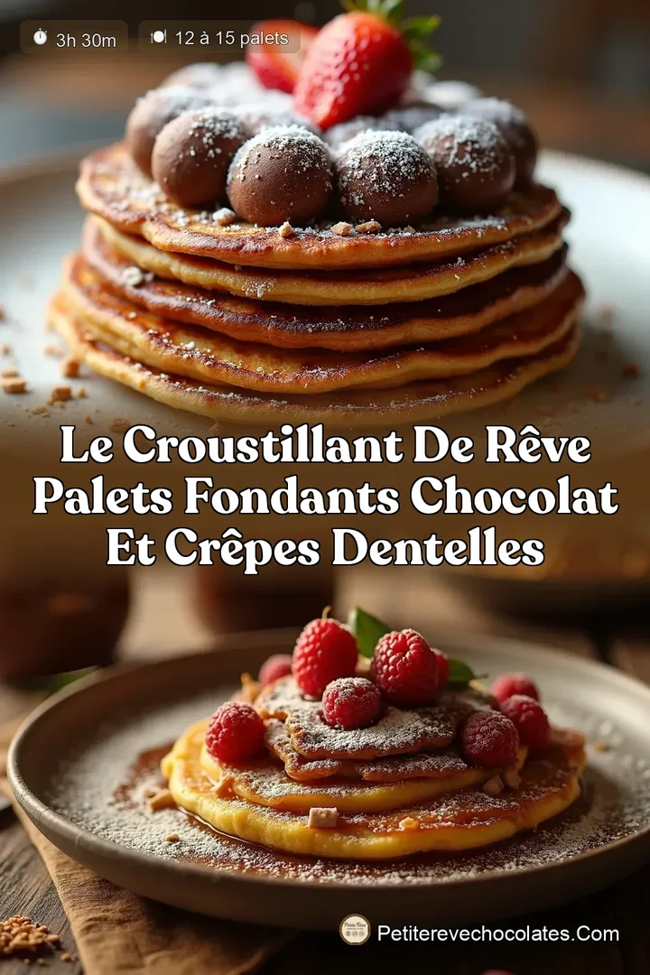 Le Croustillant de Rêve Palets Fondants Chocolat et Crêpes Dentelles