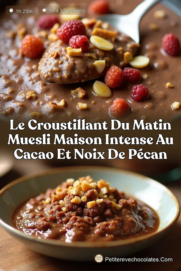 Le Croustillant du Matin Muesli Maison Intense au Cacao et Noix de Pécan