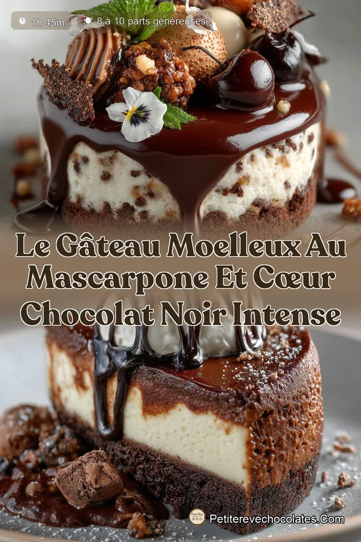Le Gâteau Moelleux au Mascarpone et Cœur Chocolat Noir Intense