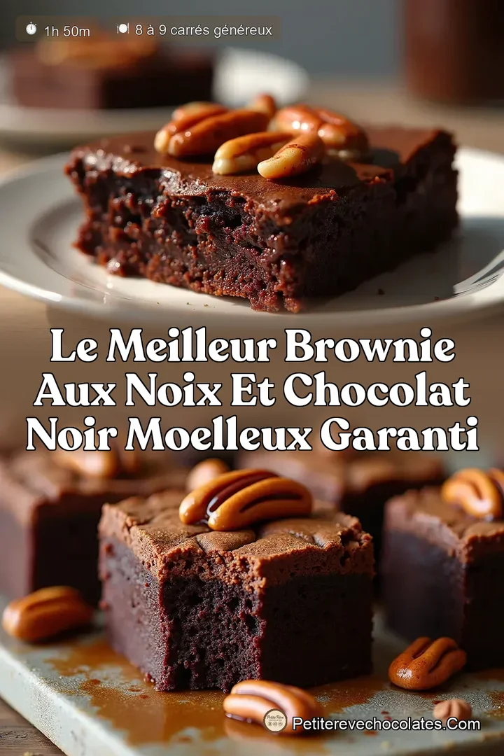 Le Meilleur Brownie aux Noix et Chocolat Noir Moelleux Garanti
