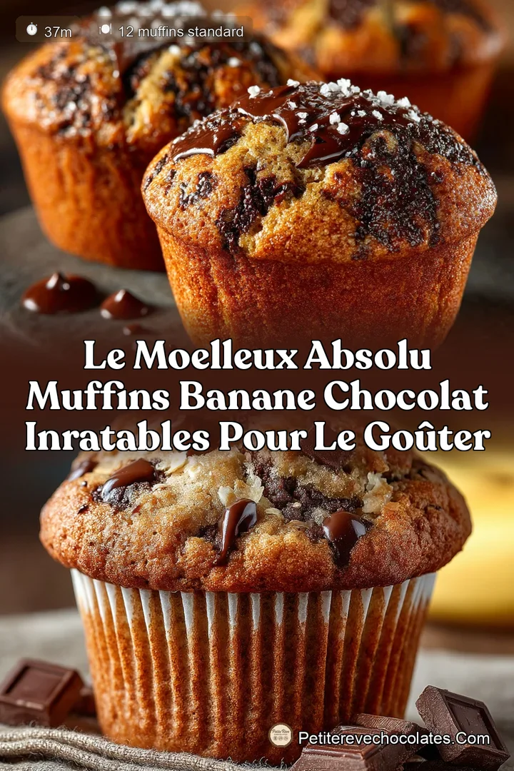 Le Moelleux Absolu Muffins Banane Chocolat Inratables pour le Goûter