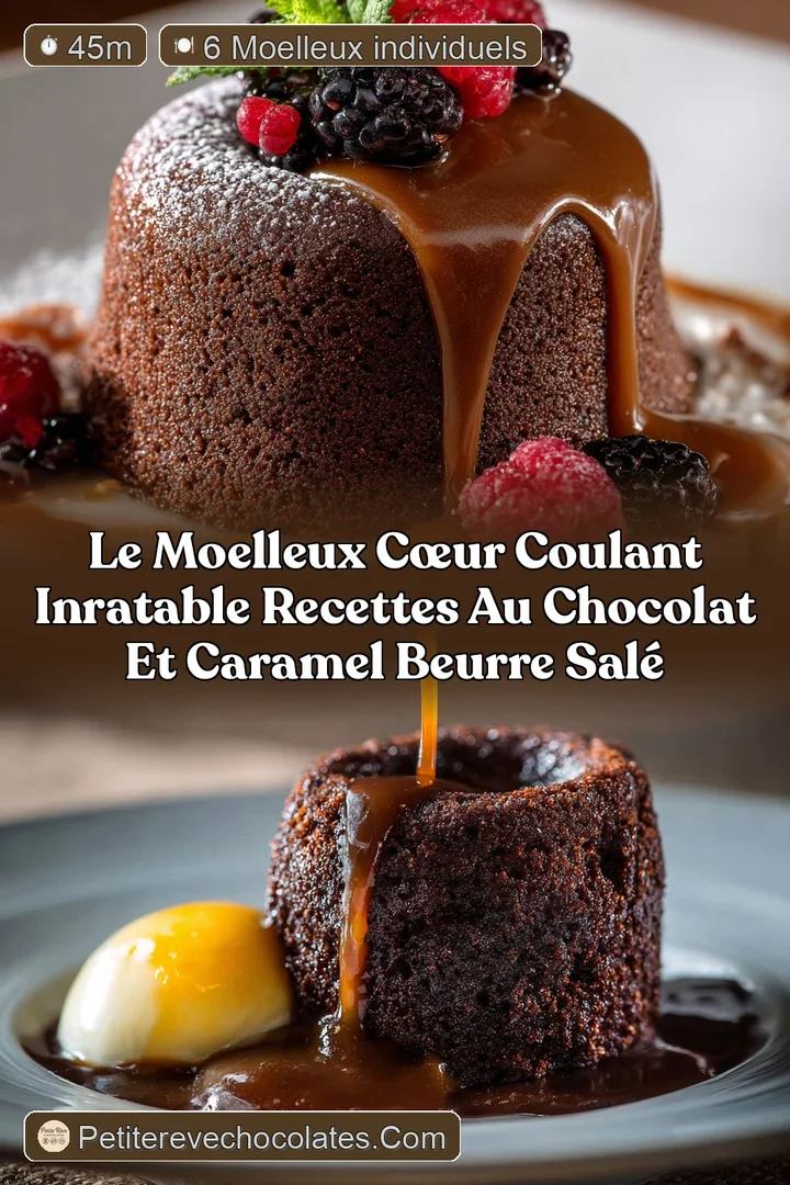 Le Moelleux C&oelig;ur Coulant Inratable Recettes au Chocolat et Caramel Beurre Sal&eacute;
