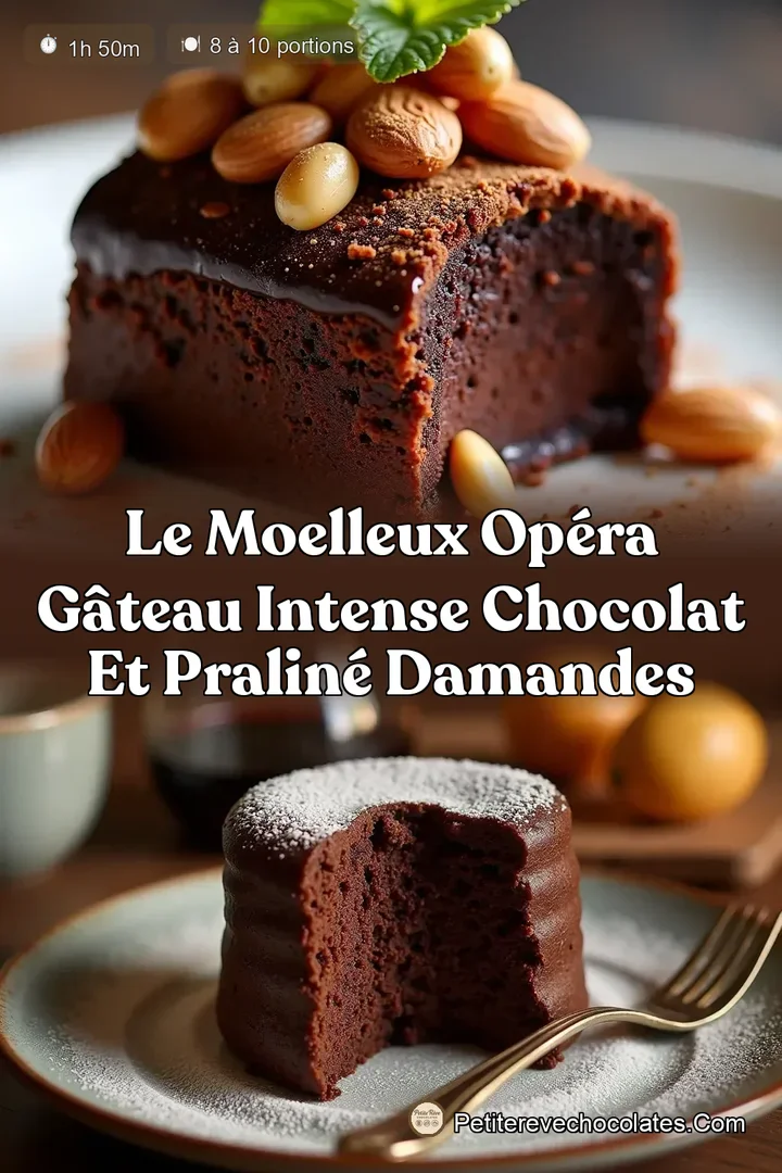 Le Moelleux Opéra Gâteau Intense Chocolat et Praliné dAmandes