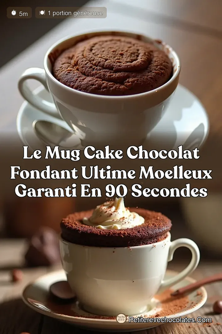 Le Mug Cake Chocolat Fondant Ultime Moelleux Garanti en 90 Secondes