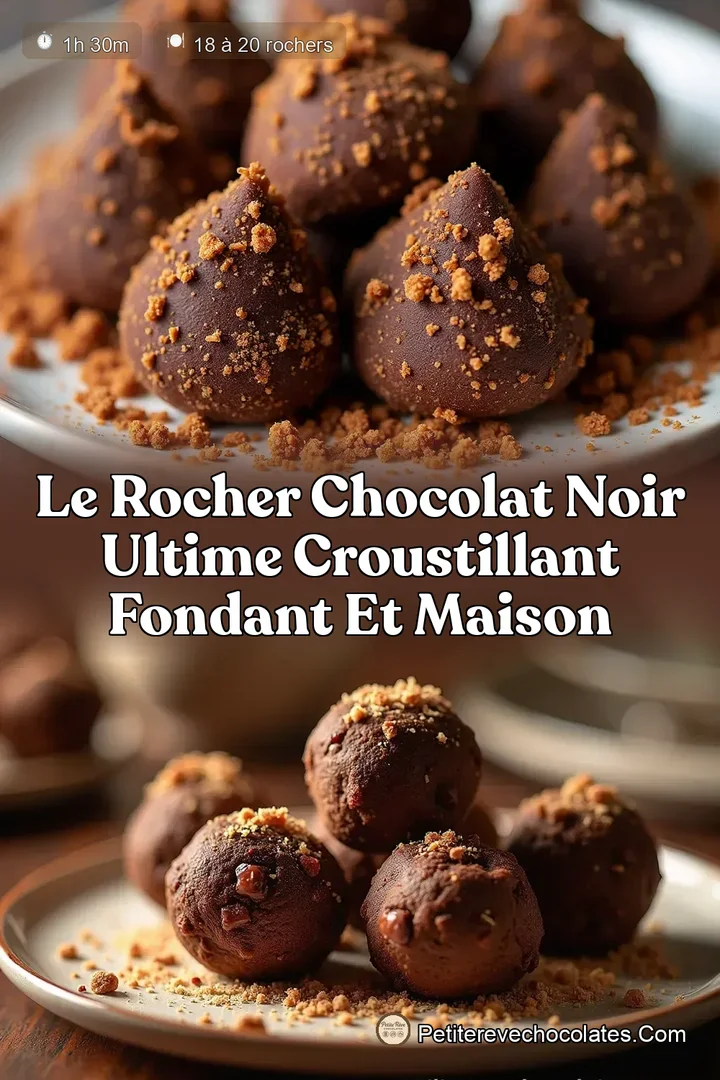 Le Rocher Chocolat Noir Ultime Croustillant Fondant et Maison