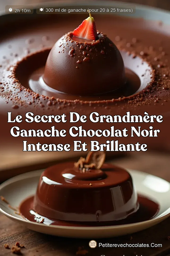 Le Secret de GrandMère Ganache Chocolat Noir Intense et Brillante