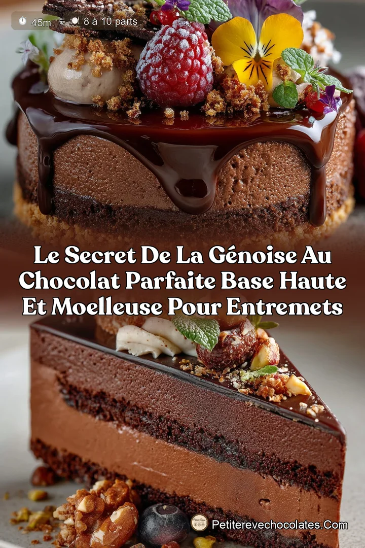 Le secret de la G&eacute;noise au Chocolat parfaite base haute et moelleuse pour entremets