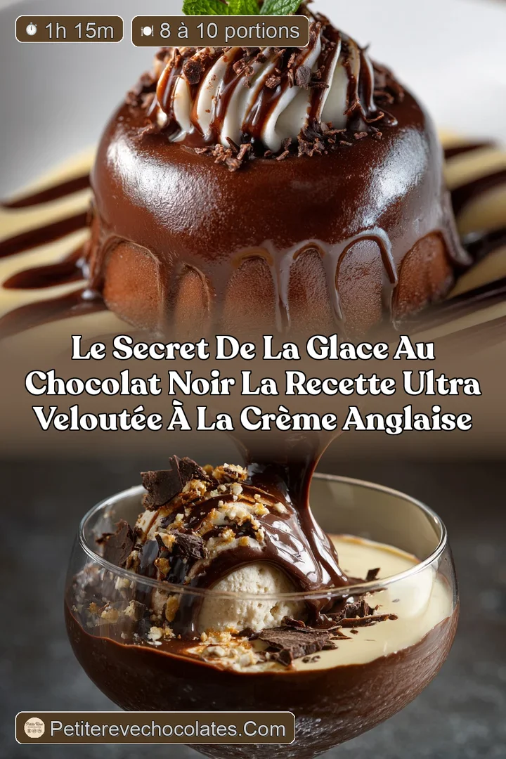 Le secret de la Glace au chocolat noir la recette ultra velout&eacute;e &agrave; la cr&egrave;me anglaise