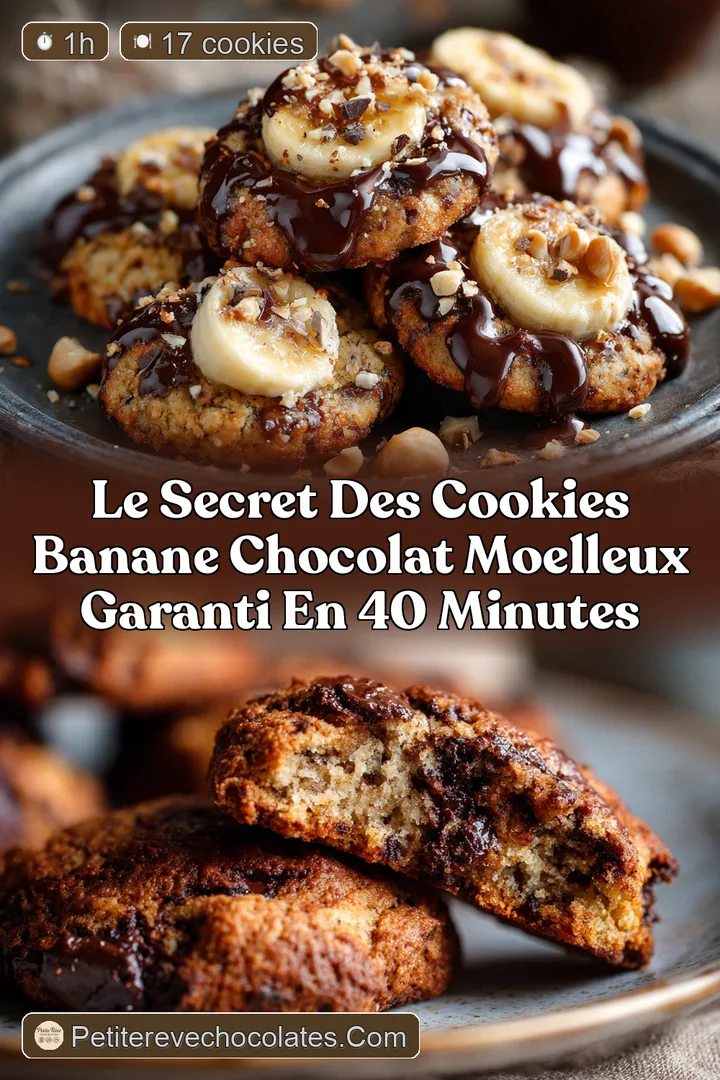 Le Secret des Cookies Banane Chocolat Moelleux Garanti en 40 Minutes