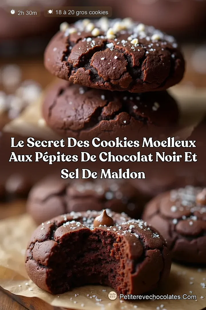 Le Secret des Cookies Moelleux aux Pépites de Chocolat Noir et Sel de Maldon