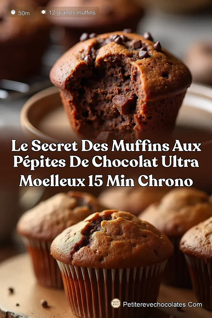 Le Secret des Muffins aux Pépites de Chocolat Ultra Moelleux 15 min chrono