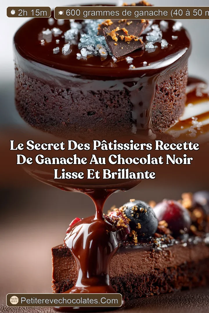 Le Secret des Pâtissiers Recette de Ganache au Chocolat Noir Lisse et Brillante