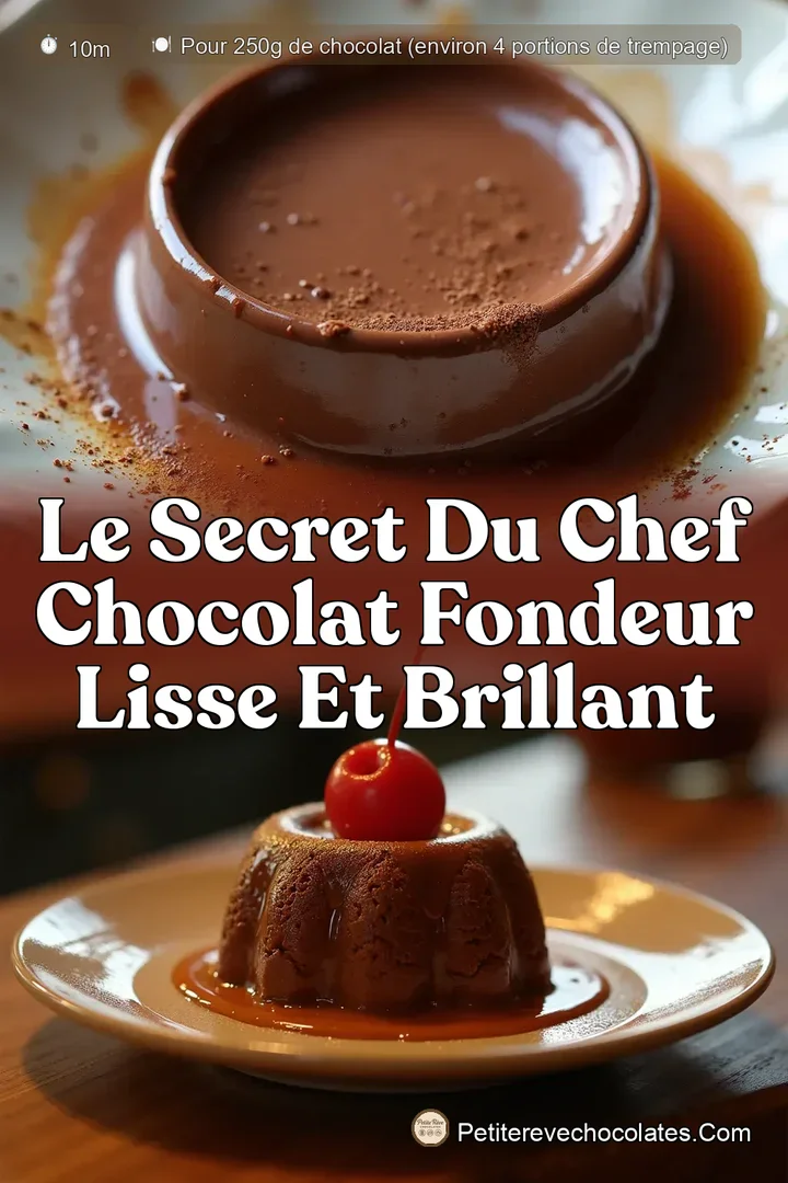 Le Secret du Chef Chocolat Fondeur Lisse et Brillant