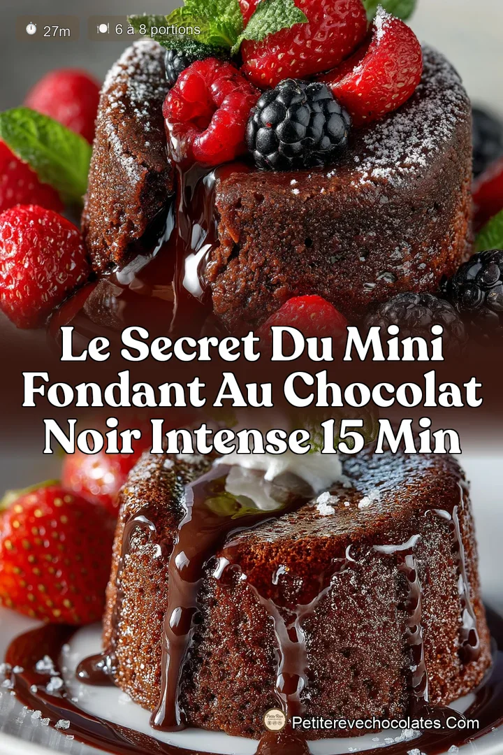 Le Secret du Mini Fondant au Chocolat Noir Intense 15 Min
