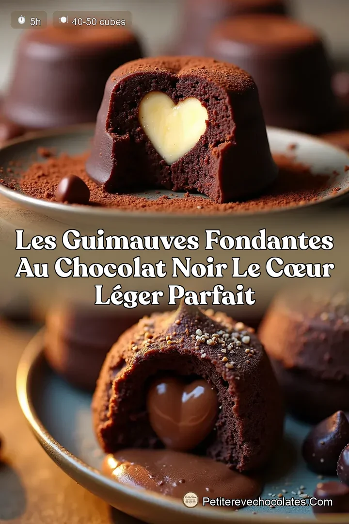 Les Guimauves Fondantes au Chocolat Noir Le Cœur Léger Parfait