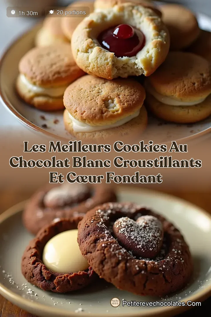 Les Meilleurs Cookies au Chocolat Blanc Croustillants et Cœur Fondant