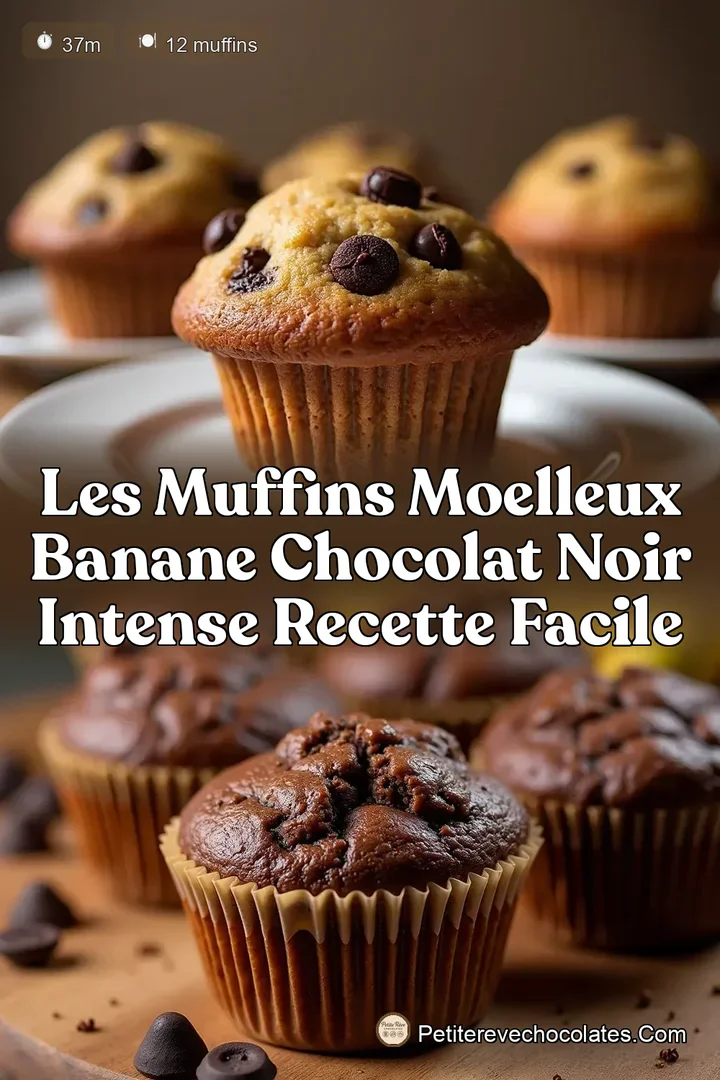 Les Muffins Moelleux Banane Chocolat Noir Intense Recette Facile
