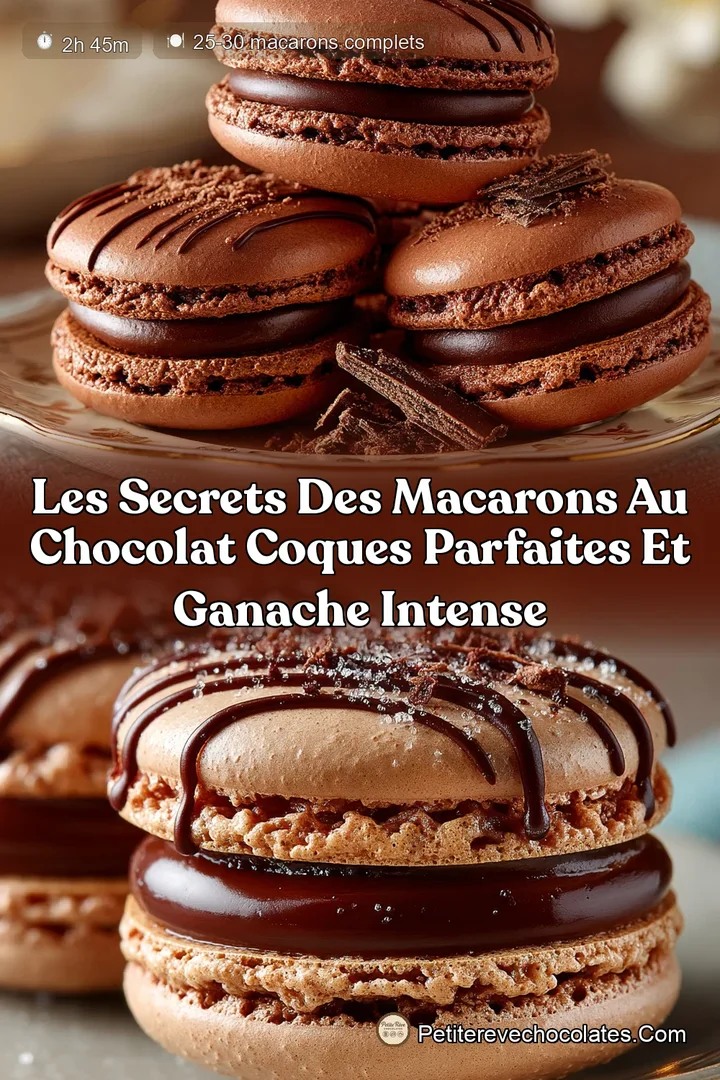 Les Secrets des Macarons au Chocolat Coques Parfaites et Ganache Intense
