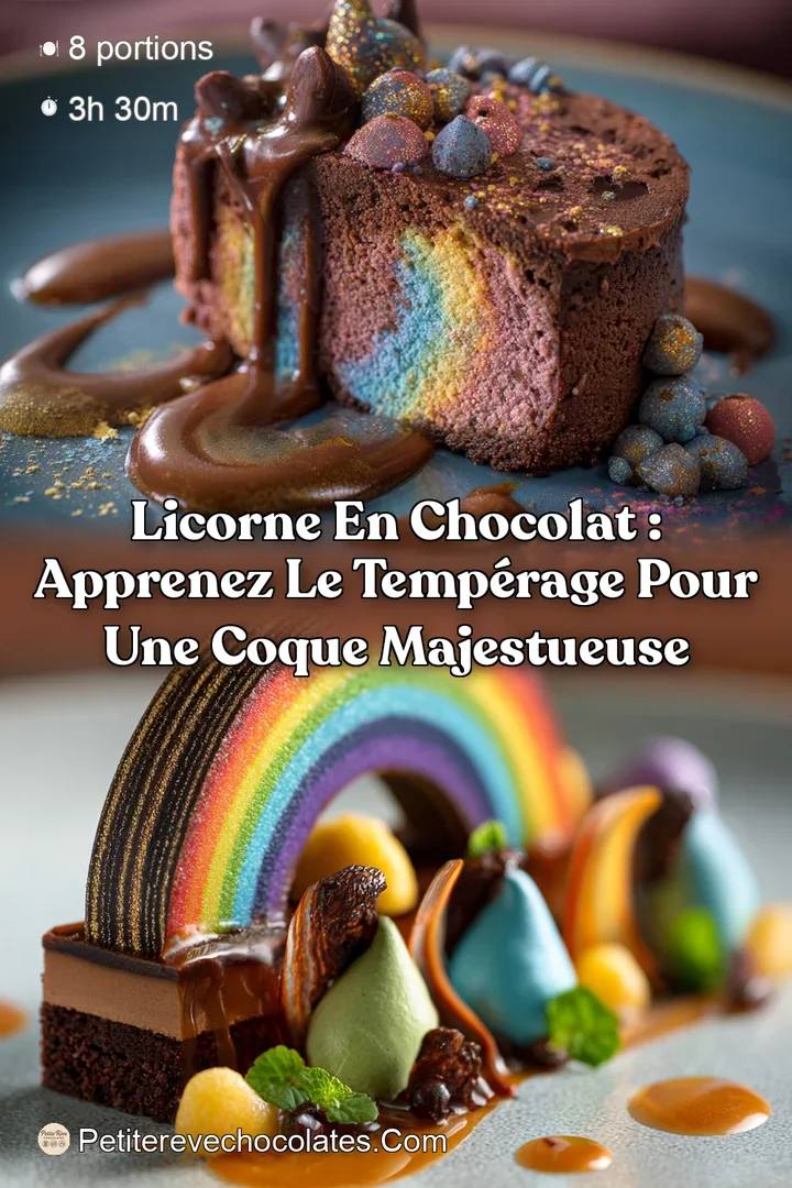Licorne en chocolat : apprenez le temp&eacute;rage pour une coque majestueuse