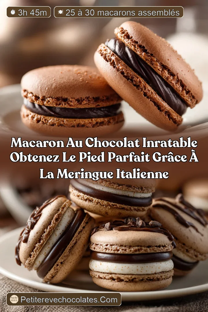 Macaron au Chocolat Inratable Obtenez le pied parfait grâce à la Meringue Italienne