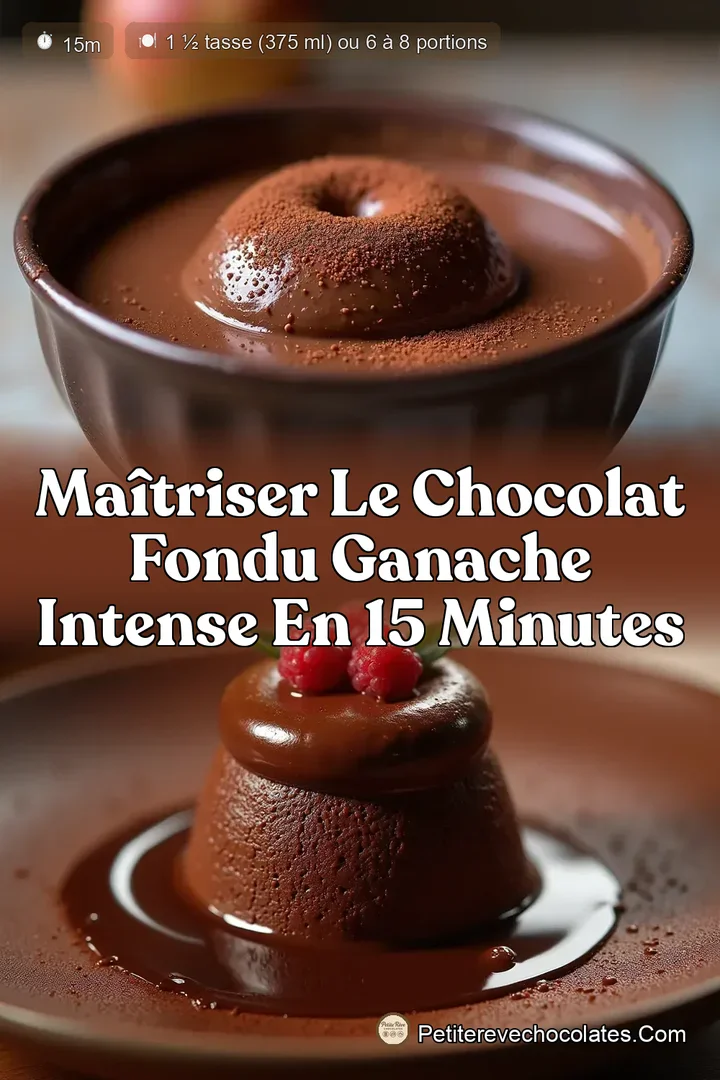 Maîtriser le Chocolat Fondu Ganache Intense en 15 Minutes