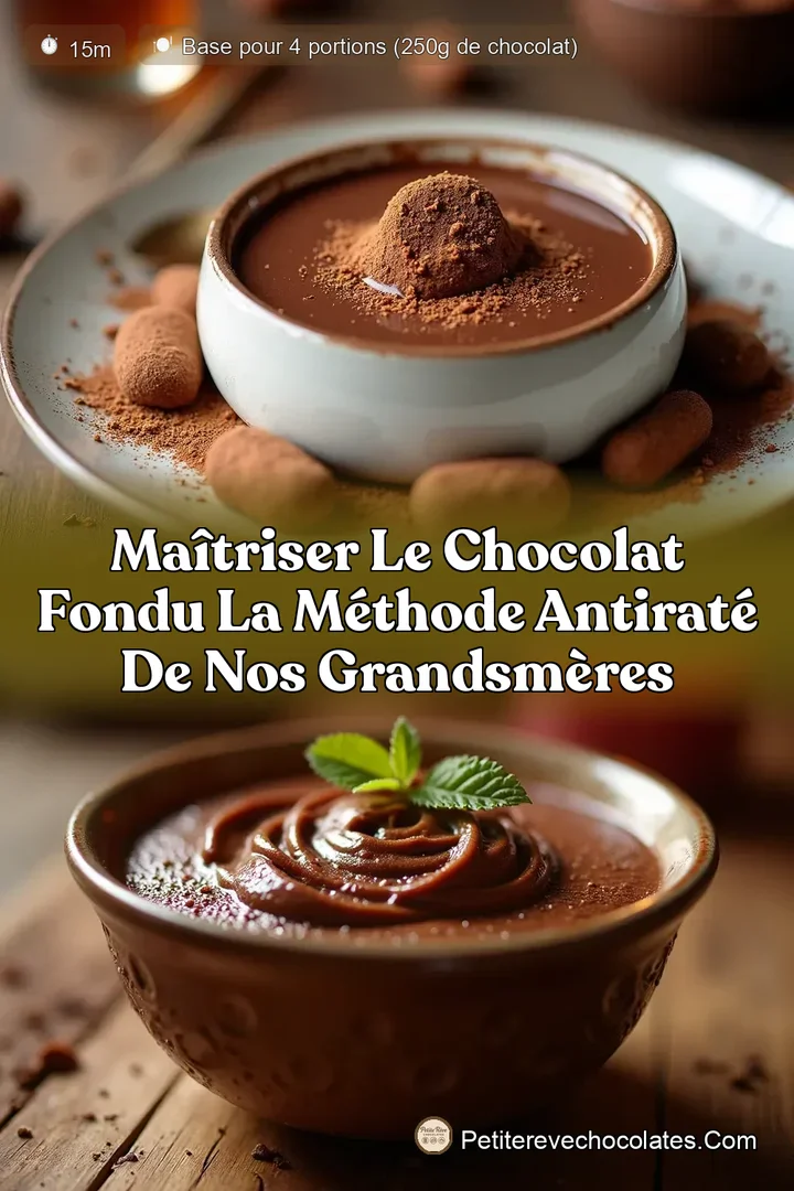 Maîtriser le Chocolat Fondu La Méthode AntiRaté de Nos GrandsMères