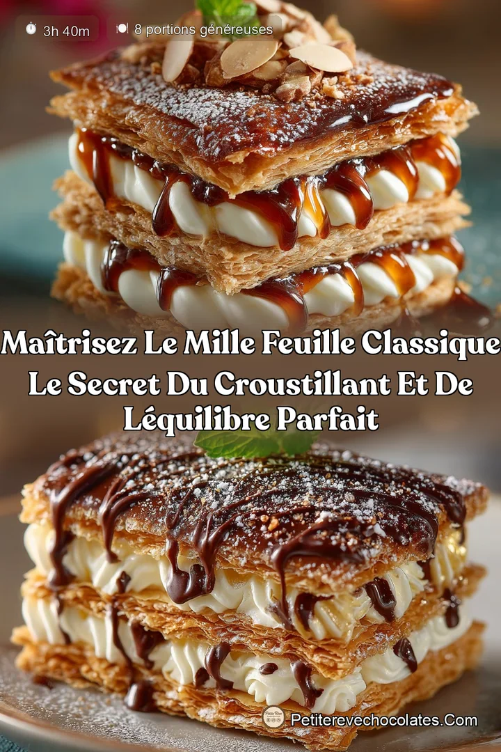 Ma&icirc;trisez le Mille Feuille Classique le secret du croustillant et de l&eacute;quilibre parfait