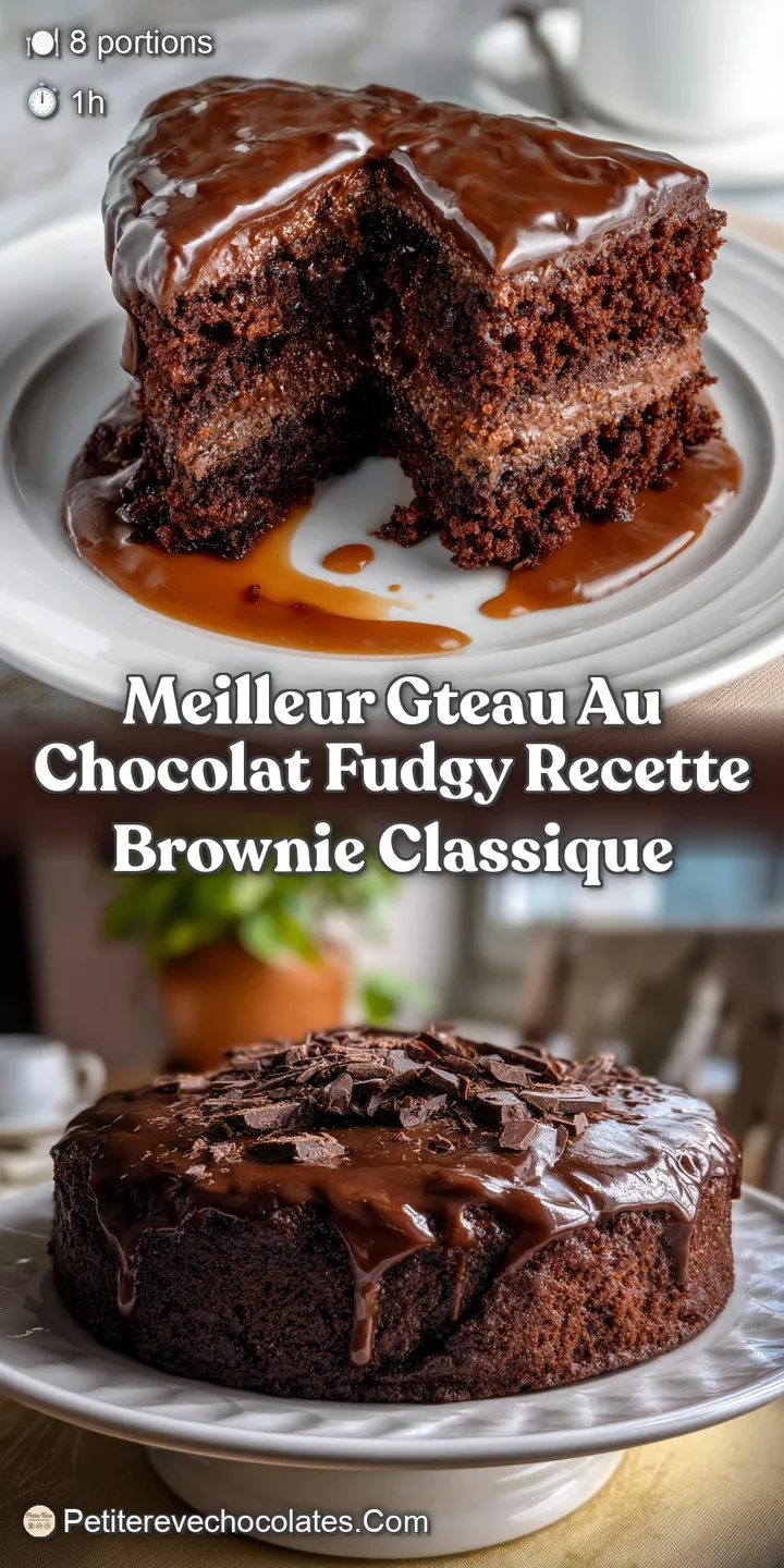 MEILLEUR GTEAU AU CHOCOLAT FUDGY Recette Brownie Classique