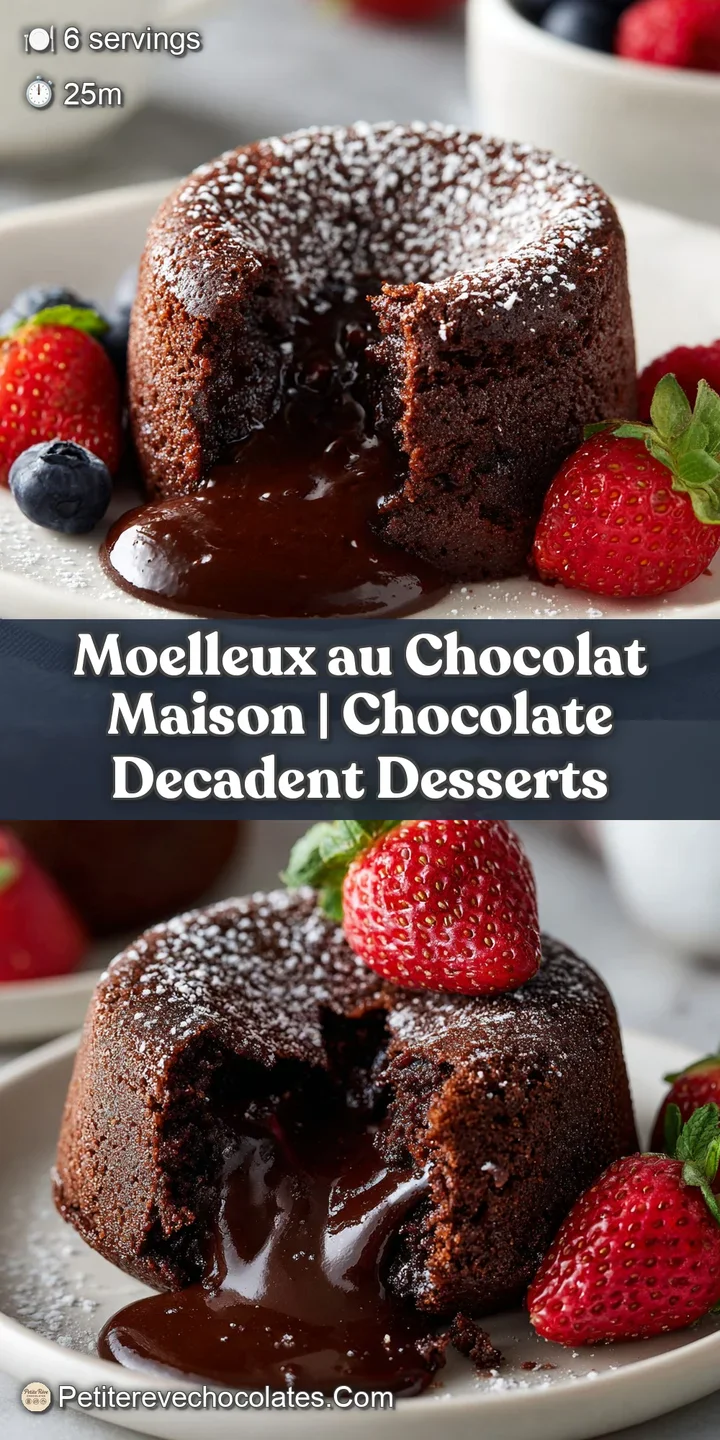 A close-up of molten chocolate oozing from a fork-pierced chocolate cake slice.