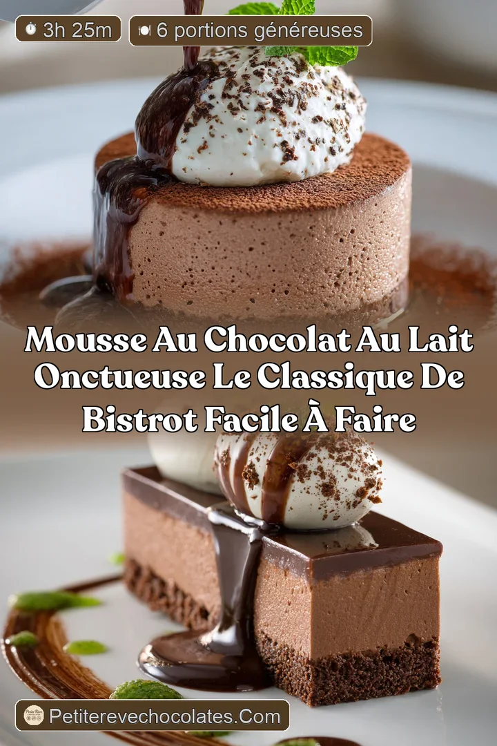 Mousse au Chocolat au Lait Onctueuse Le Classique de Bistrot Facile à Faire