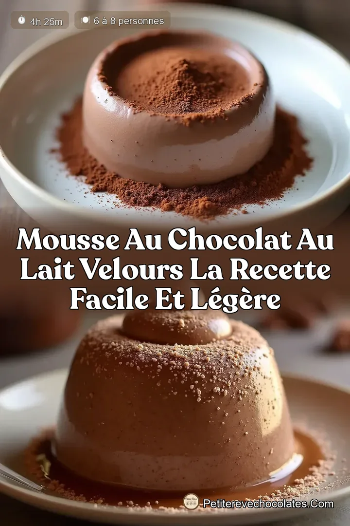 Mousse au Chocolat au Lait Velours La Recette Facile et Légère
