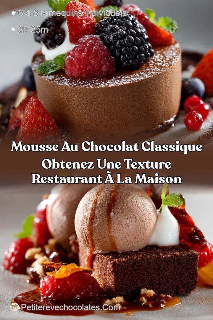 Mousse au Chocolat Classique Obtenez une texture restaurant &agrave; la maison
