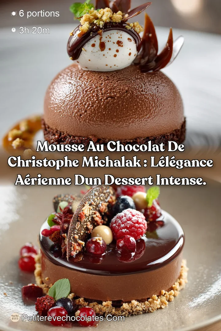 Mousse au chocolat de Christophe Michalak : L&eacute;l&eacute;gance a&eacute;rienne dun dessert intense.