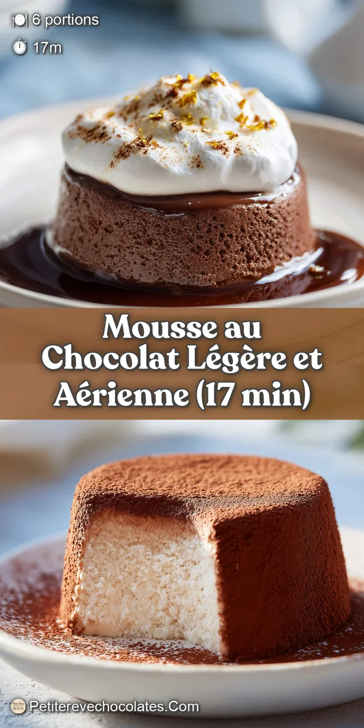 Close-up of dark chocolate mousse, showcasing its airy texture. Tiny bubbles create a rich, melt-in-your-mouth visual.