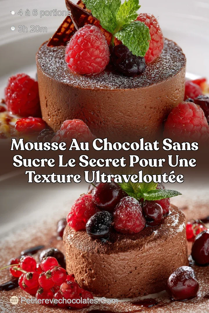 Mousse au Chocolat Sans Sucre Le Secret pour une texture ultravelout&eacute;e