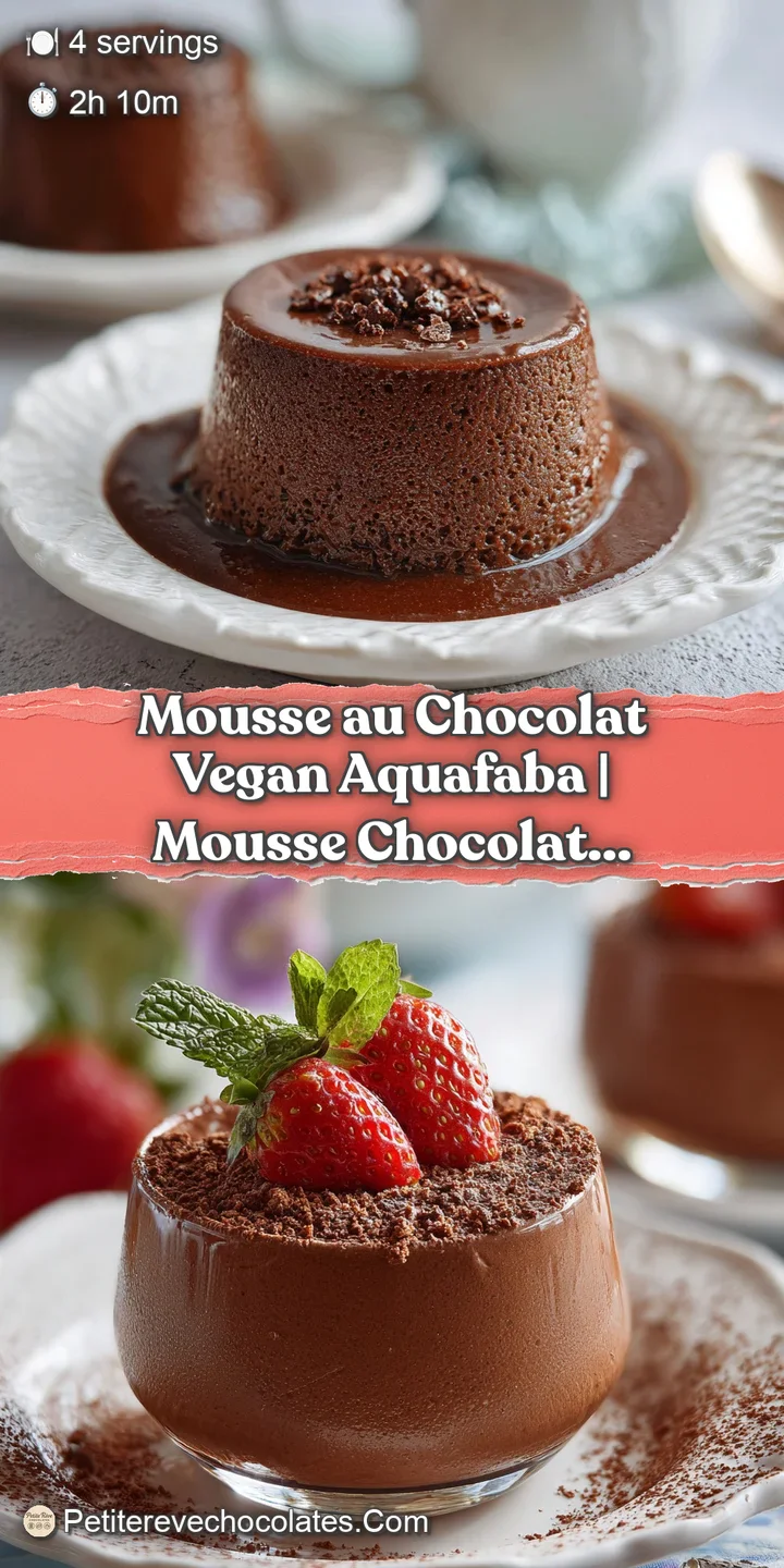 Close-up of rich, airy chocolate mousse showing its delicate texture, with a dusting of cocoa and a glossy sheen, incredib...