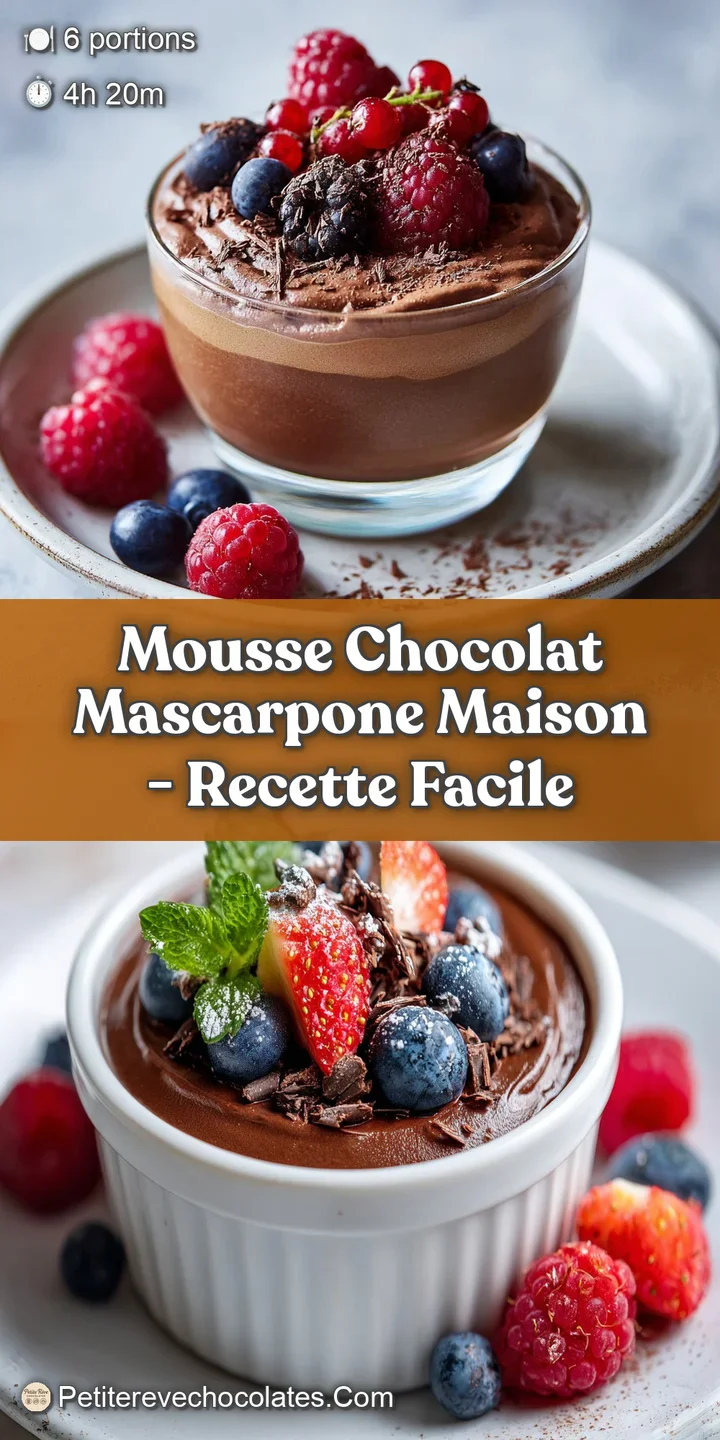 Close-up of intensely dark chocolate mousse. You can almost taste its velvety smoothness. A tempting dessert with a deep c...