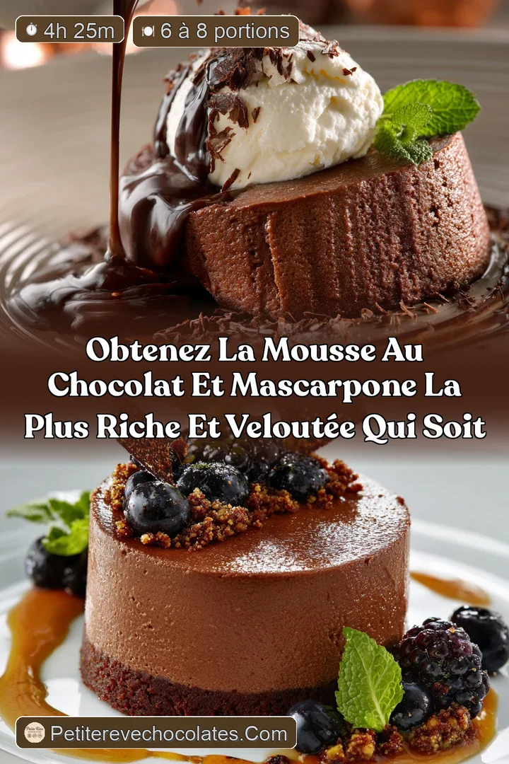 Obtenez la Mousse au chocolat et mascarpone la plus riche et veloutée qui soit